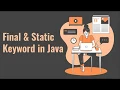 Final and Static Keyword in Java Difference between Final and Static Netbeans