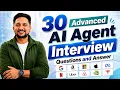 30 Advanced AI Agent Interview Questions LangGraph CrewAI MCP A2A AutoGen Guardrails