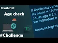 Can You Drive JavaScript Age Check Challenge Fun Coding Task