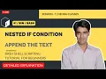 Nested If Condition Append The Text Bash Shell Scripting Tutorial For Beginners Session-7