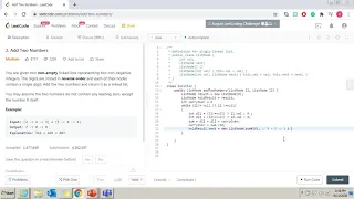 Add Two Numbers - LeetCode problem solution using Java