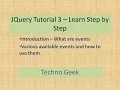 JQuery Tutorial 3 - Learn Step by Step JQuery Events