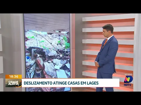 Emergência em Lages: fortes chuvas causam deslizamento e atingem residências