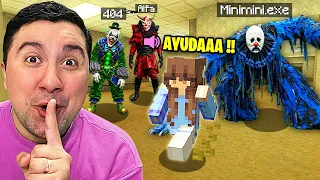 ENCERRÉ a mi FAN LOCA con LOS PAYASOS de la DEEP WEB en los BACKROOMS en MINECRAFT *BROMA* 😂