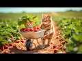 Download Lagu Mother cat and kittens harvest strawberries and make cakes