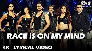 race is on my mind lyrical saif ali k bipasha katrina k anil k akshaye k sunidhi c neeraj