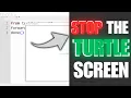 How to stop the screen of python turtle