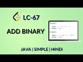 Add Binary - Leetcode 67 Java Hindi Daily Leetcode