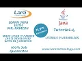 Tutorial-4 Literals Variables Java Tutorial for Beginners Lara Technology