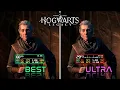 Hogwarts Legacy All graphics settings compared with Ascendio Best settings