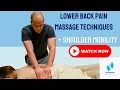 2025 Massage Therapy for Lower Back Pain Shoulder Mobility Relief
