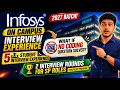Infosys On Campus Interview Experience Questions 2027 batch Infosys On campus new pattern 2027