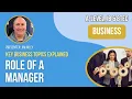 Roles of a Manager A-Level IB BTEC Business