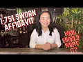 HOW TO WRITE AN I-751 SWORN AFFIDAVIT AFFIDAVIT LETTER OF SUPPORT Avie Life in USA