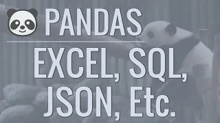 Python Pandas Tutorial Part 11 Data to Different Sources - Excel JSON SQL Etc