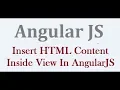 How To Insert HTML Content Inside View In AngularJS