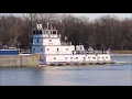 River Traffic at Peoria IL - Feb 11 2026