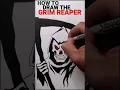 Grim Reaper Drawing - Halloween drawing shorts tutorial