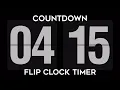 4 Minutes 15 Seconds Countdown Flip Clock Timer With Alarm 4k