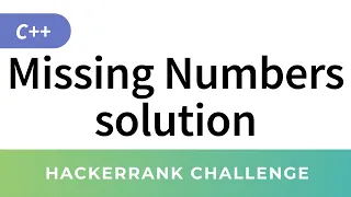 HackerRank Solution Missing Numbers in C