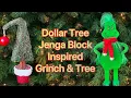 Dollar Tree Jenga Grinch and Tree