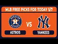 Houston Astros vs New York Yankees 2024 FREE MLB Betting Tips Picks and Predictions for Today