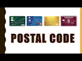 Where is credit card Postal Code