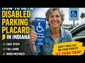 How to get a disabled parking placard in Indiana