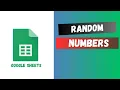 Generate Random Numbers with Google Sheets