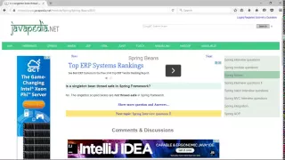 Is a singleton bean thread safe in Spring Framework javapedia net