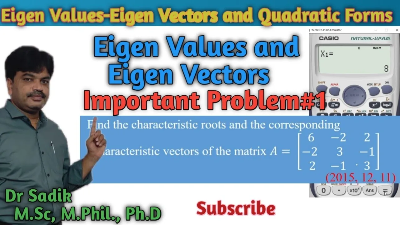 Eigen values and Eigen vectors| eigen values and eigen vectors problems#1| problems on eigen values