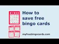 How to save free bingo cards