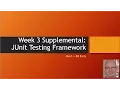 Java1-03supp - Using the JUnit Test Framework