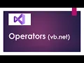 Operators in VB net Tutorial Hindi For Beginners Introduction to Programming Visual Studio 2022