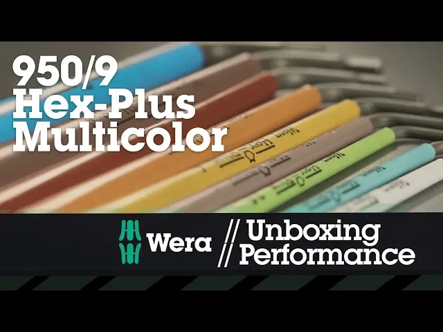 Комплект шестограми, 9х (1.5…10), в щипка, 950 SPKL L-key Multicolour 1 Wera - W022089 на снимката.