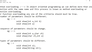 Polymorphism Method overloading in Java Unanth Learnings