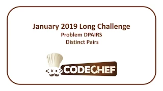 CodeChef January Long Challenge - Distinct Pairs DPAIRS