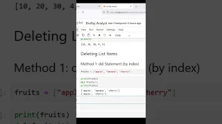 Updating and Deleting List Items in Python Python List Tutorial with Examples