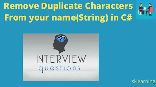 Remove Duplicate Characters From your name String in C