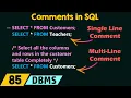 Comments in SQL