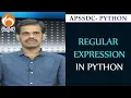 Regular Expression Python Training Program APSSDC MANA TV