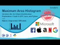 13 Maximum Area Histogram Stack DS Algo Interview Preparation C Java Python