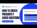 How To Create Frequently Asked Questions Using HTML CSS JS Coding Home Newton School