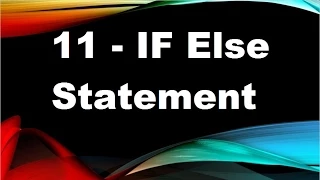 java tutorials urdu NFN 11 if else statement