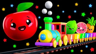 ABC Train Alphabet ABC Song Dancing Fruit Baby Sensory Visual Stimulation
