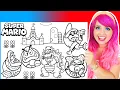 Coloring Super Mario Bowser Wendy Koopa Goomba Kamek Piranha Plant Coloring Pages Markers