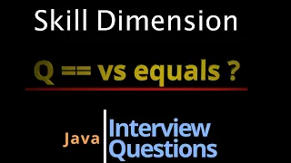 Difference between and equals method Java Interview Questions Series