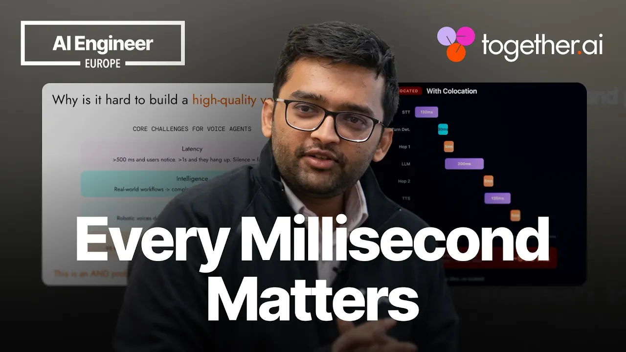 Engineering voice agents: Latency, quality, and scale — Rishabh Bhargava, Together AI: video thumbnail