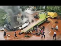 Lagu KEKACAUAN TAK TERBENDUNG !!! PETAKA TUMPAHAN MINYAK, Jalan Licin Truk Terguling Pemotor Berjatuhan