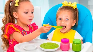 Maya Helps Mom Care for Baby Mia | Big Sister Story
